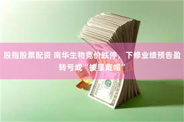 股指股票配资 南华生物竞价跌停，下修业绩预告盈转亏或“披星戴帽”