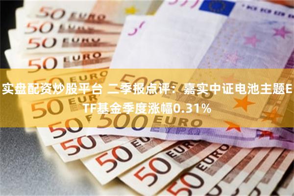实盘配资炒股平台 二季报点评：嘉实中证电池主题ETF基金季度涨幅0.31%