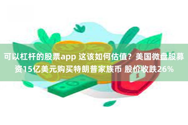 可以杠杆的股票app 这该如何估值？美国微盘股募资15亿美元购买特朗普家族币 股价收跌26%
