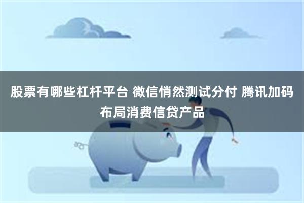 股票有哪些杠杆平台 微信悄然测试分付 腾讯加码布局消费信贷产品