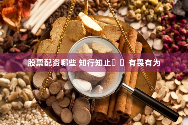 股票配资哪些 知行知止  有畏有为