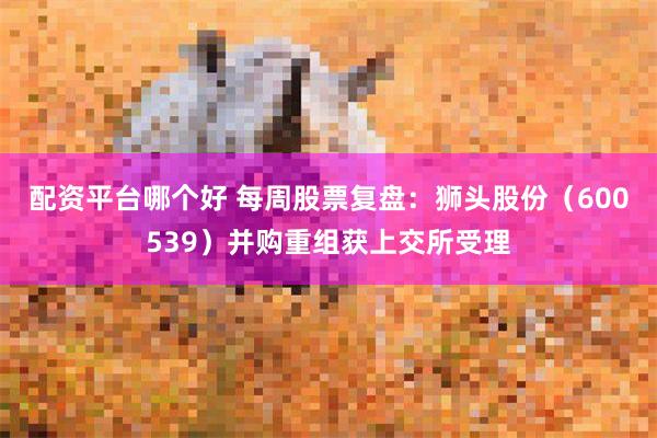 配资平台哪个好 每周股票复盘：狮头股份（600539）并购重组获上交所受理