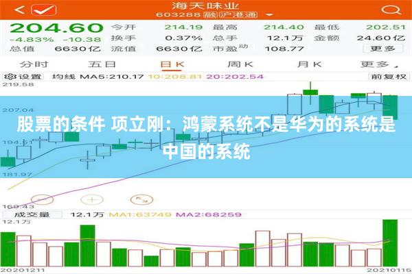 股票的条件 项立刚：鸿蒙系统不是华为的系统是中国的系统