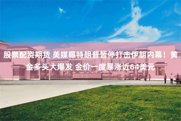 股票配资期货 美媒曝特朗普暂停打击伊朗内幕！黄金多头大爆发 金价一度暴涨近64美元