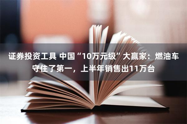 证券投资工具 中国“10万元级”大赢家：燃油车守住了第一，上半年销售出11万台