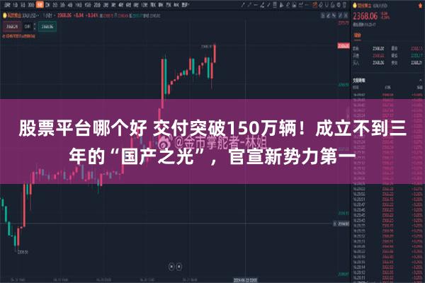 股票平台哪个好 交付突破150万辆！成立不到三年的“国产之光”，官宣新势力第一