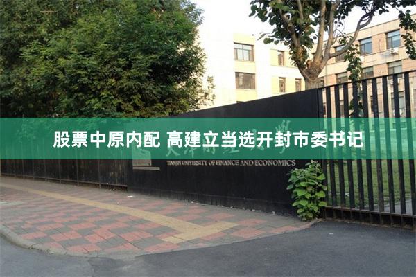 股票中原内配 高建立当选开封市委书记