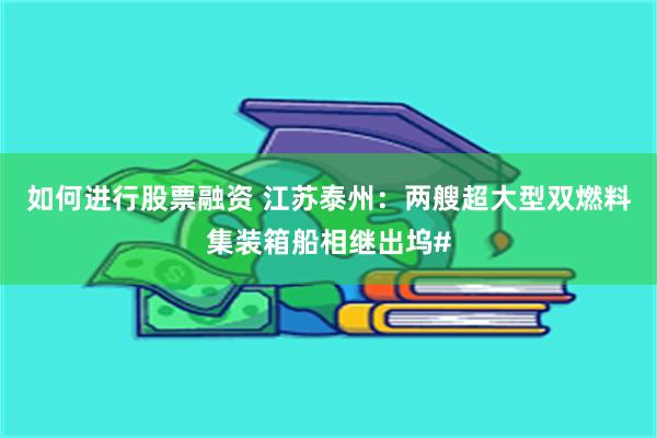 如何进行股票融资 江苏泰州:两艘超大型双燃料集装箱船相继出坞#