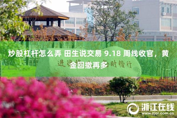 炒股杠杆怎么弄 田生说交易 9.18 周线收官，黄金回撤再多